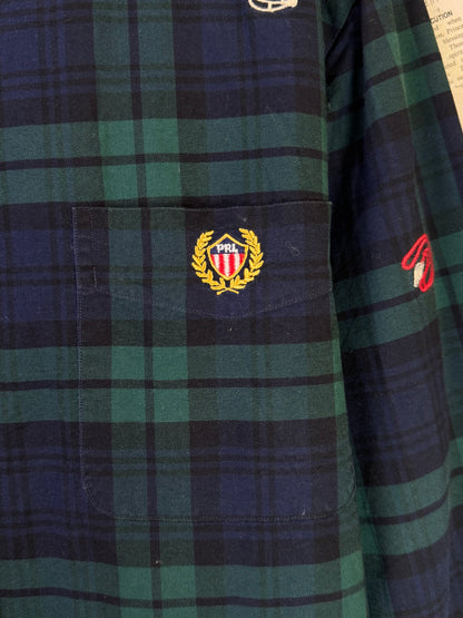 Ralph Lauren® Large | Chest 23.5 | Polo Ralph Lauren navy blue watch Tartan Embroidered | Oxford Cotton | 2020