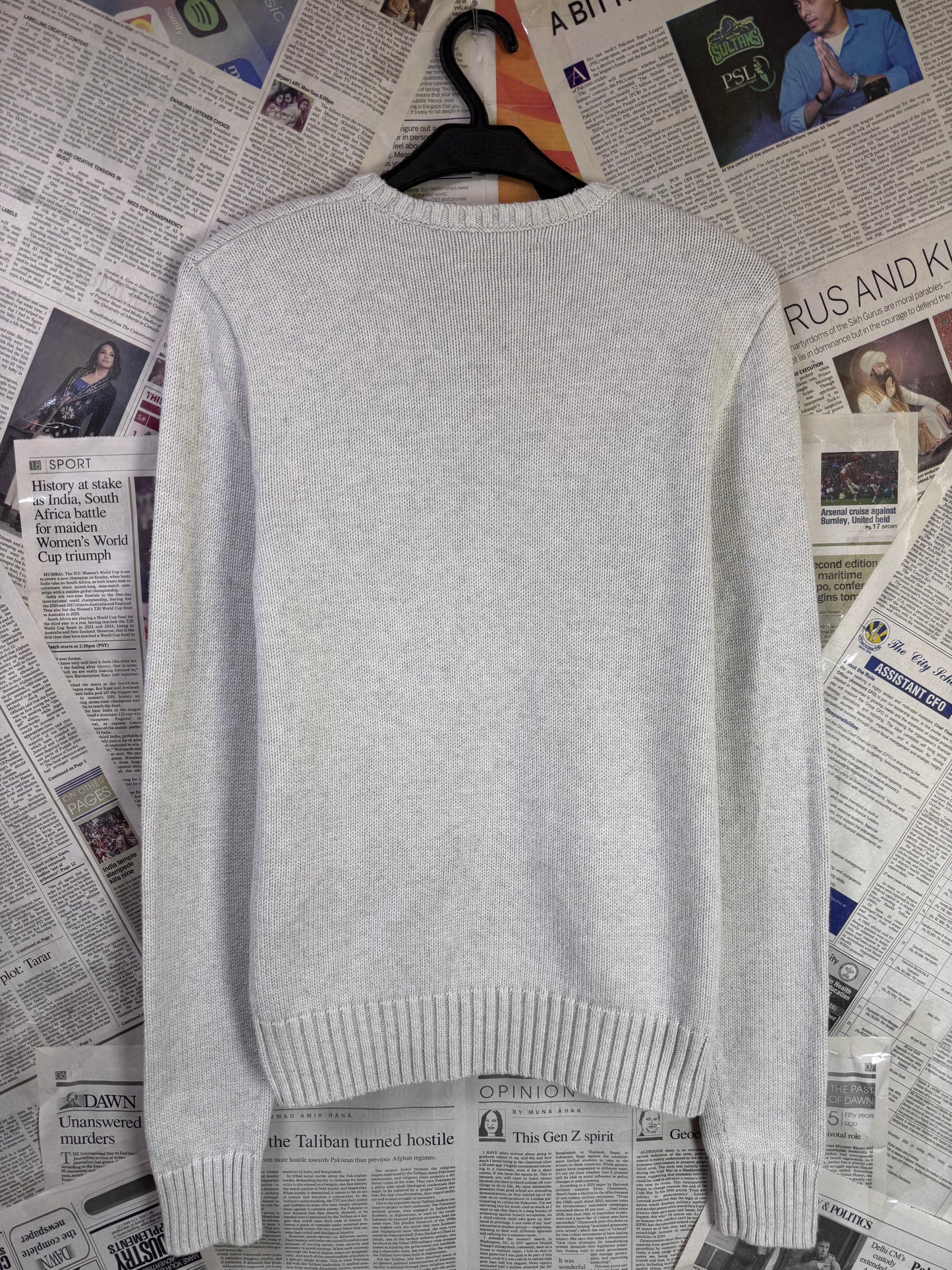 Women-Ralph Lauren® S | Bust 17.5" | Grey | Knit Sweater | Cotton | 2200