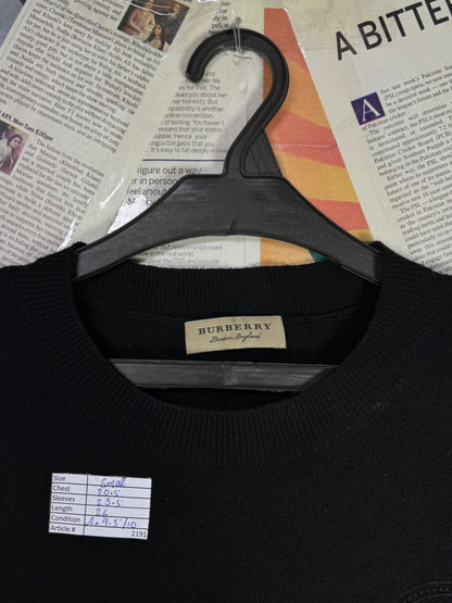Burberry® Small | Chest: 20.5" | Black | 100% Cashmere | 2191 | 🚨Advance payment required 🚨