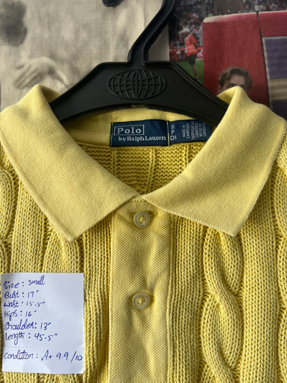 Women-Ralph Lauren® Yellow | Bust 17" | Small | Dress | Cotton