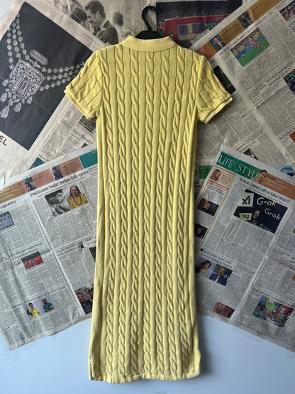 Women-Ralph Lauren® Yellow | Bust 17" | Small | Dress | Cotton