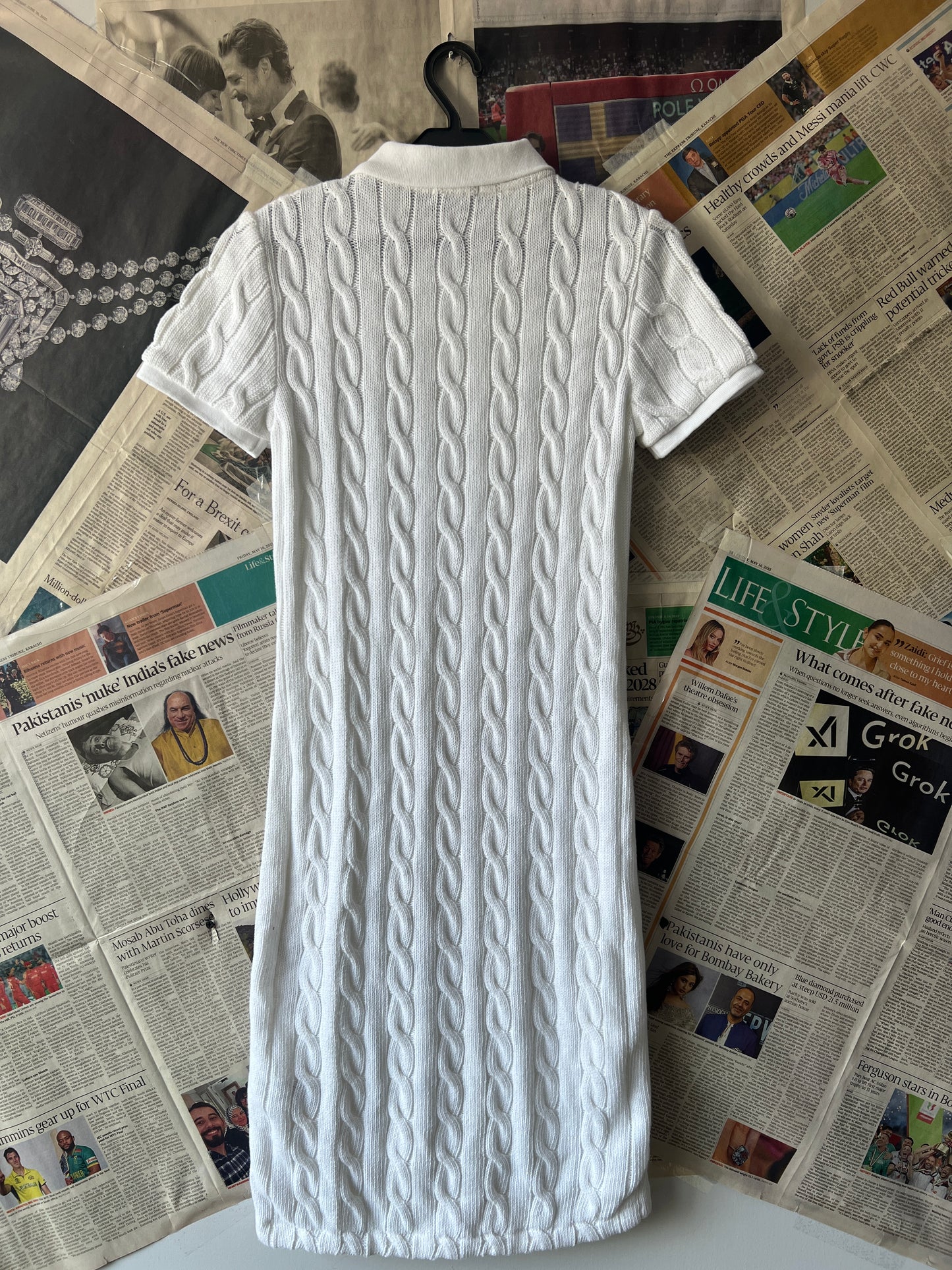 Women-Ralph Lauren® White | Bust 16" | Small | Dress | Cotton