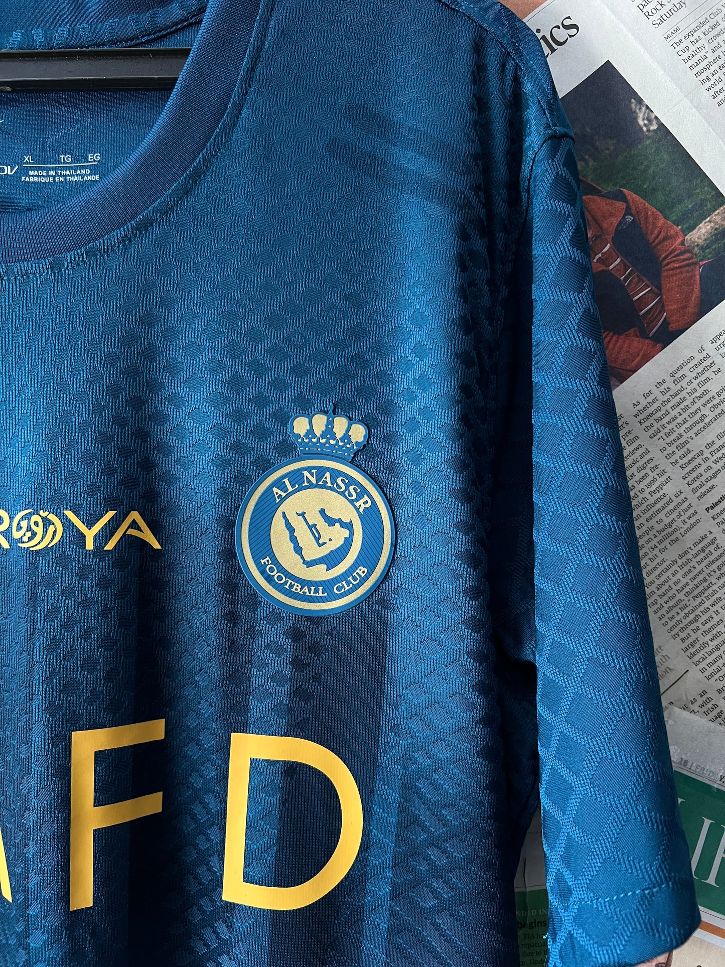 RONALDO AL NASR Football Club ® Blue | Chest 20.5 | Small | T-Shirt