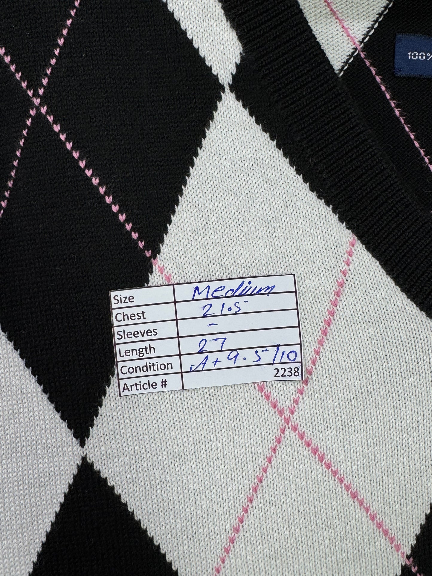 Ralph Lauren® Medium | Chest 21.5 | Sleeveless Sweater | Cotton | 2238