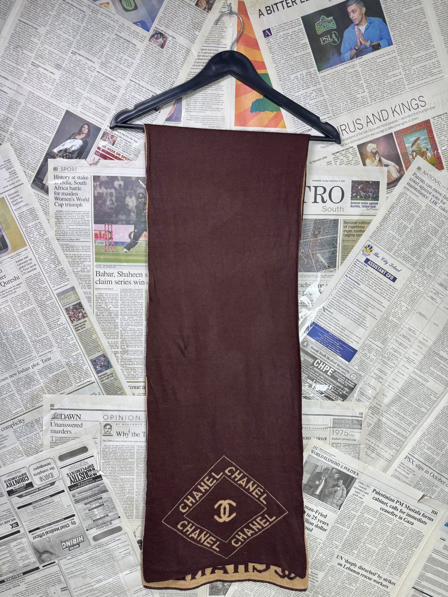 Chanel® Length: 70" | Chocolate Brown | Muffler | 3179