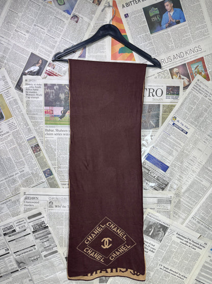 Chanel® Length: 70" | Chocolate Brown | Muffler | 3179