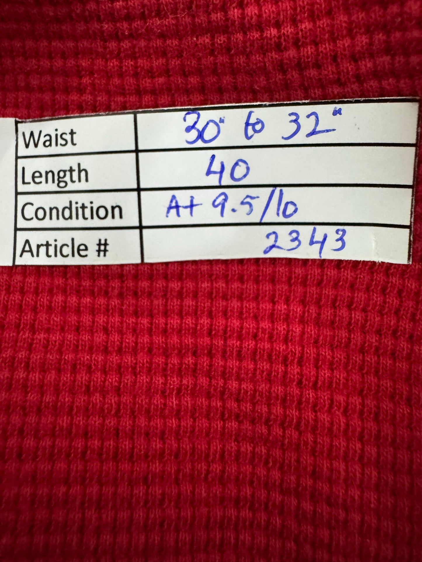 Ralph Lauren® Waist 30" to 32" | Red | Knit Trouser | Cotton | 2343