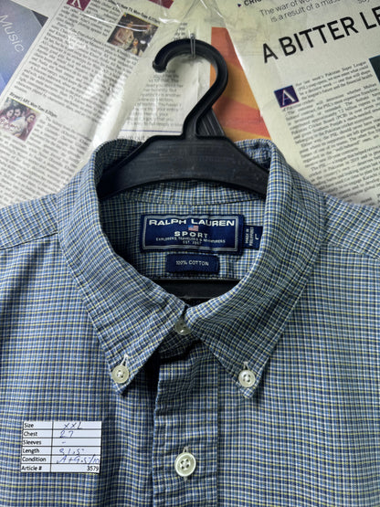 Ralph Lauren® XXL | Chest 27 | Gingham Pattern | Shirt | Cotton | 3579