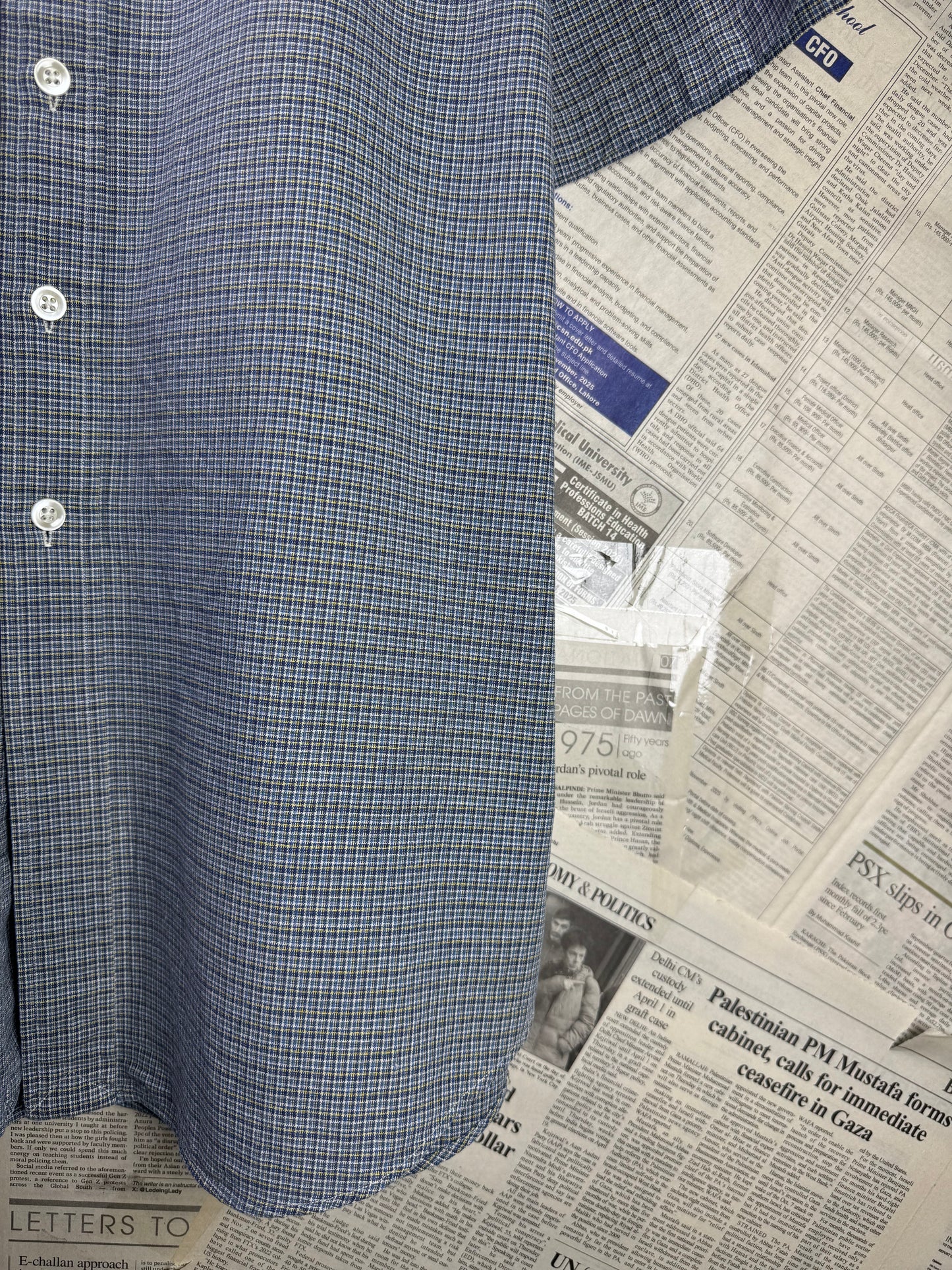 Ralph Lauren® XXL | Chest 27 | Gingham Pattern | Shirt | Cotton | 3579