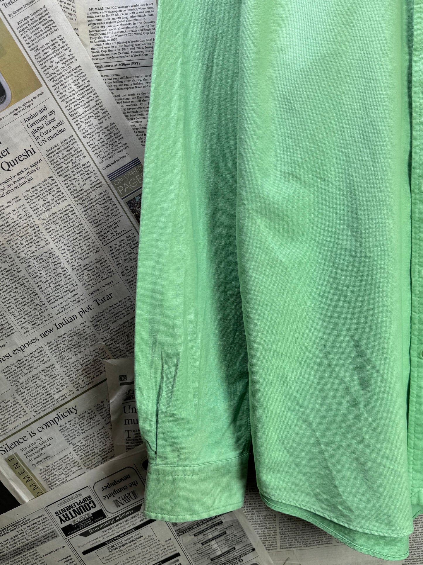 Ralph Lauren® Medium | Chest 22" | Mint-Green | Oxford Shirt | 3368