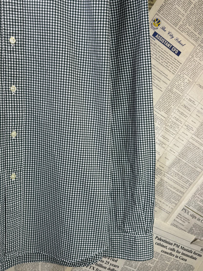 Ralph Lauren® Large | Chest 24 | Olive Green & White Check | Shirt | Cotton | 3565