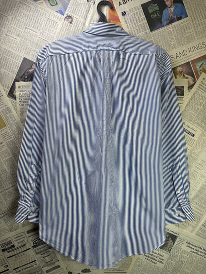 Ralph Lauren® XL | Chest 25.5" | White with Blue Stripes | Shirt | Cotton | 3372