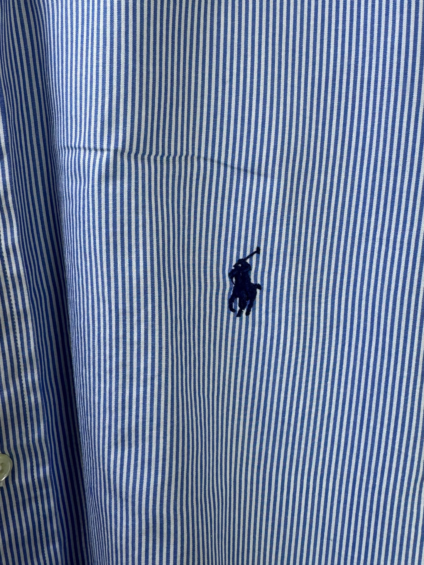 Ralph Lauren® XXXL | Chest 28.5 | Blue with White Stripes | Shirt | Cotton | 3370