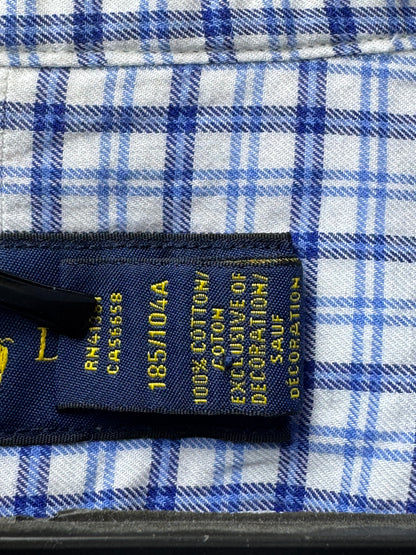 Ralph Lauren® XL | Chest 26.5" | Blue & White Check | Shirt | Cotton | 3587