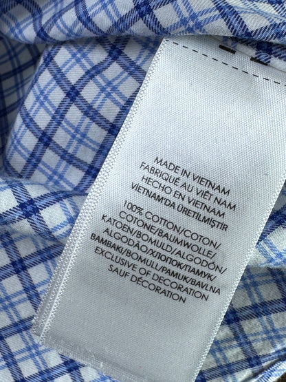 Ralph Lauren® XL | Chest 26.5" | Blue & White Check | Shirt | Cotton | 3587