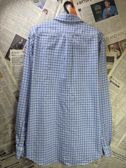 Ralph Lauren® XL | Chest 26.5" | Blue & White Check | Shirt | Cotton | 3587
