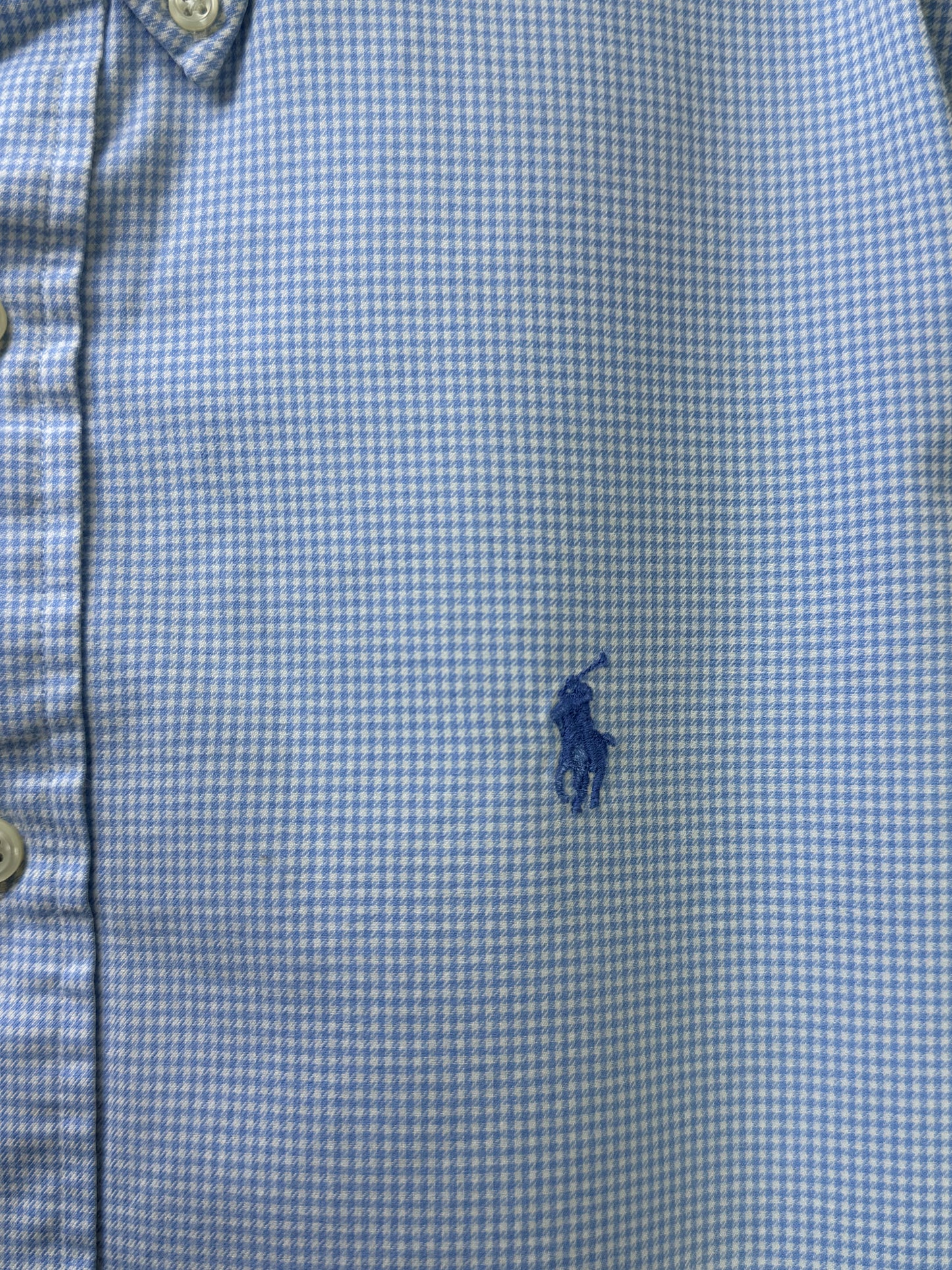 Ralph Lauren® Large | Chest 24 | Blue & White Pin Check | Shirt | Cotton | 3371