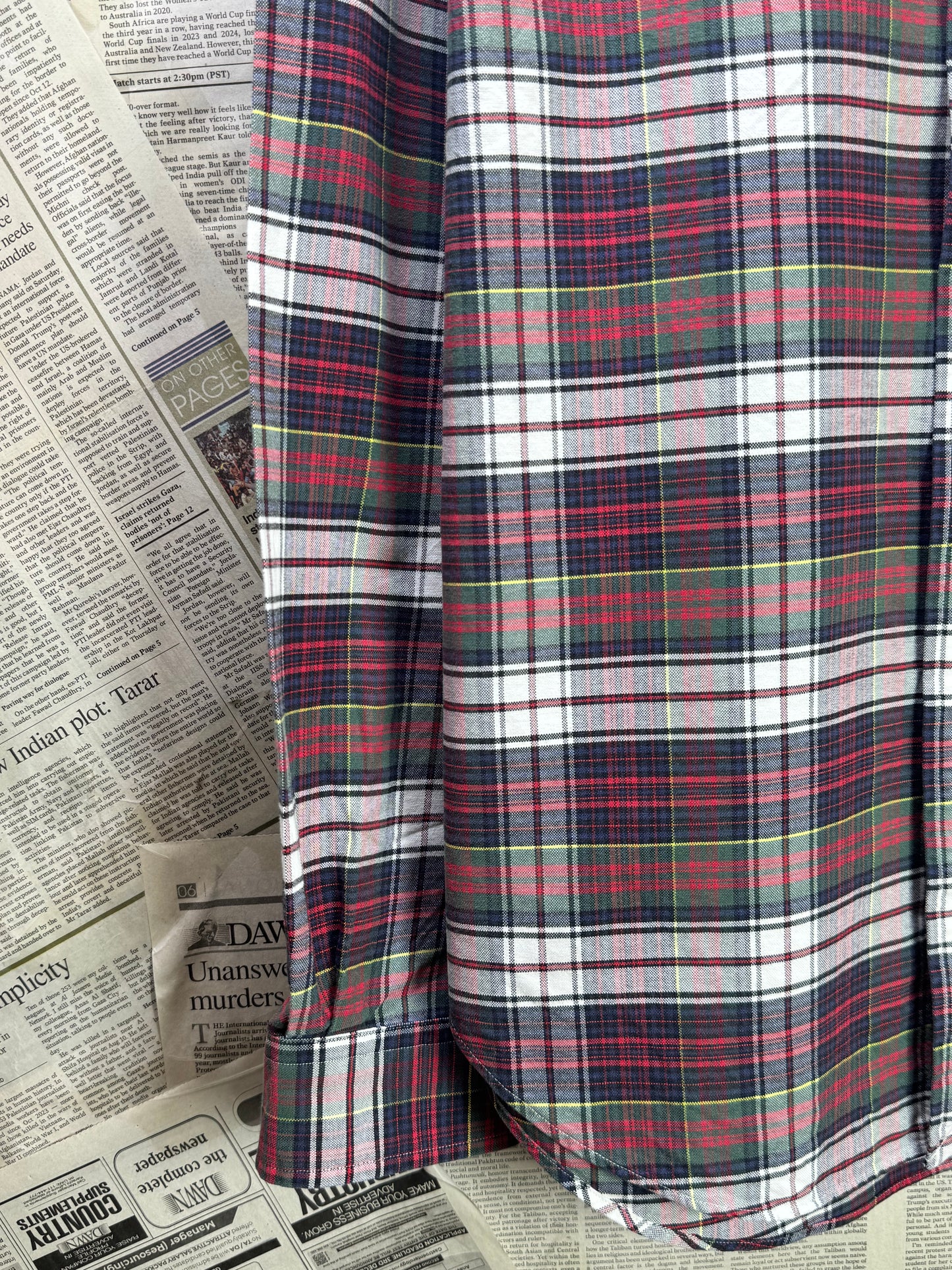 Ralph Lauren® Large | Chest 24 | Plaid Check | Oxford Shirt | Cotton | 3376