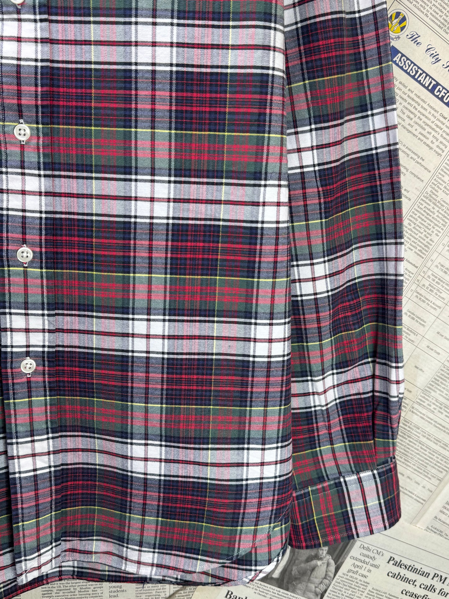 Ralph Lauren® Large | Chest 24 | Plaid Check | Oxford Shirt | Cotton | 3376