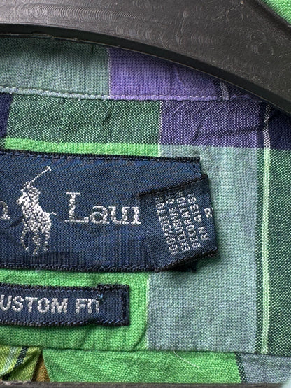 Ralph Lauren® Medium | Chest 21.5" | Green Plaid | Shirt | Cotton | 3585