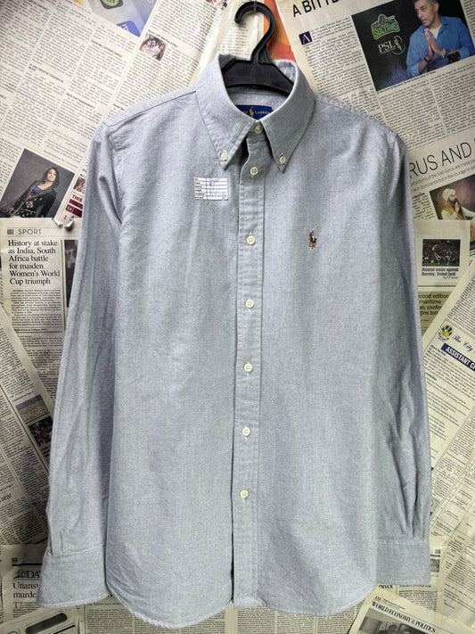 Ralph Lauren® Small | Chest 19" | Gray | Oxford Shirt | Cotton | 3575