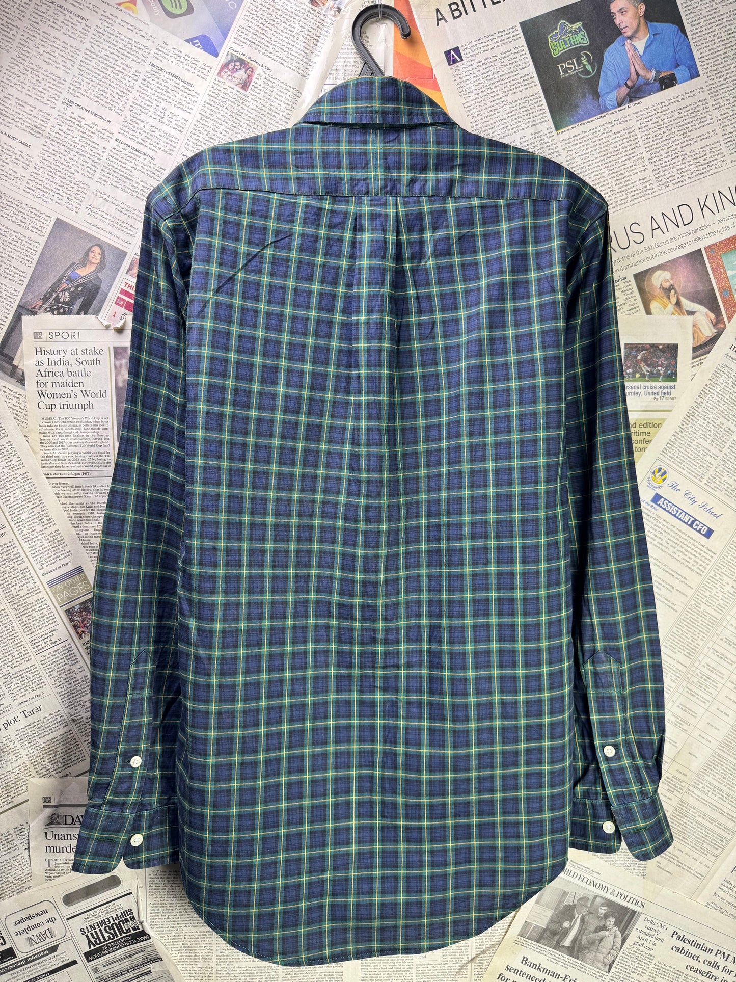 Ralph Lauren® Small | Chest 19" | Green  | Plaid Shirt | Cotton | 3571