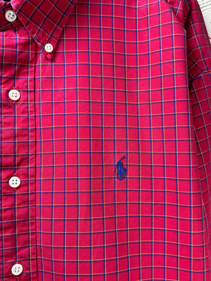 Ralph Lauren® XXXL | Chest 29 | Red with Box Check | Shirt | Cotton | 3377