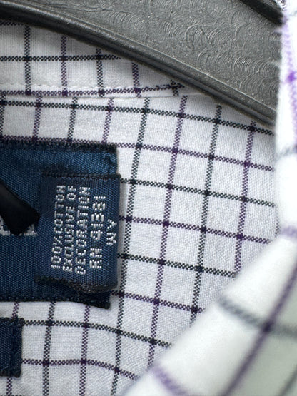 Ralph Lauren® Medium | Chest 21.5" | White Box Check | Shirt | Cotton | 3374