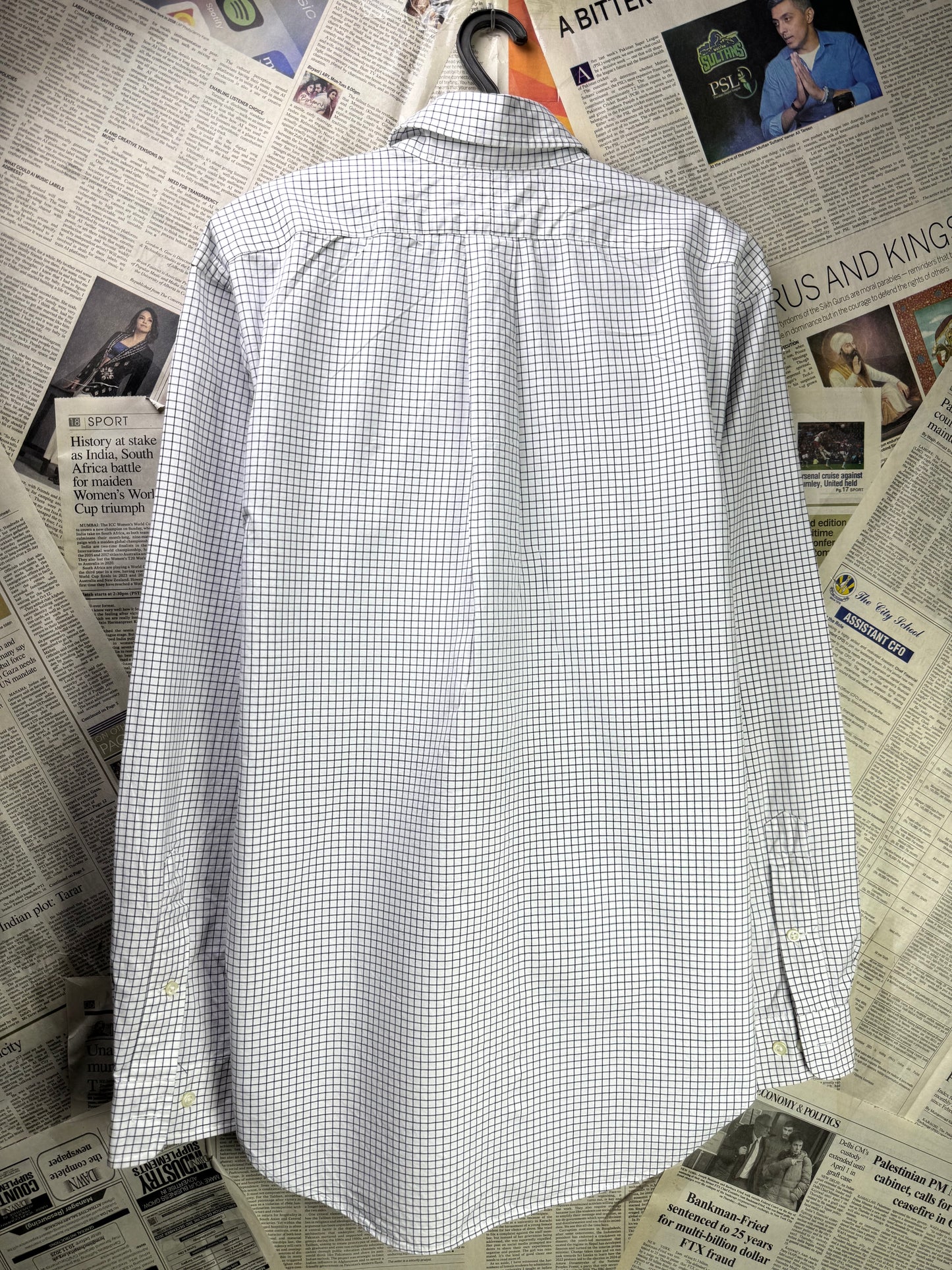 Ralph Lauren® Medium | Chest 21.5" | White Box Check | Shirt | Cotton | 3374