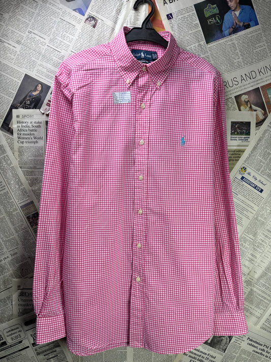 Ralph Lauren® Large | Chest 23.5 | Pink & white check | Shirt | Cotton | 3570