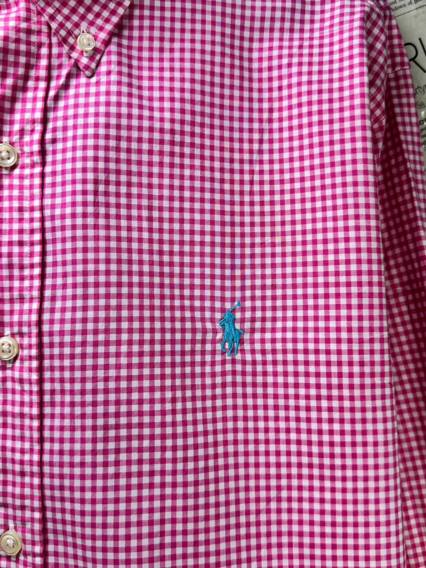 Ralph Lauren® Large | Chest 23.5 | Pink & white check | Shirt | Cotton | 3570