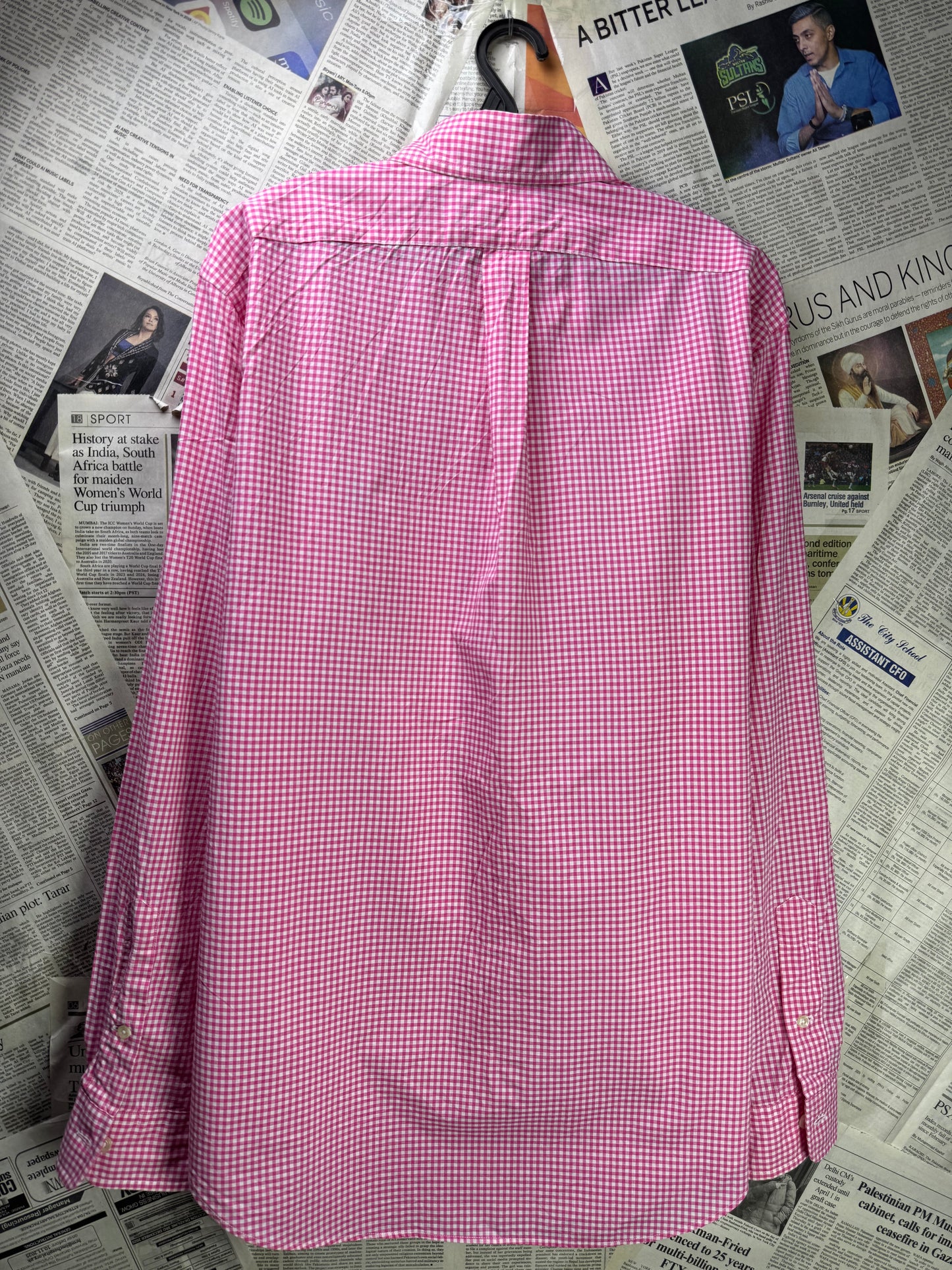 Ralph Lauren® Large | Chest 23.5 | Pink & white check | Shirt | Cotton | 3570