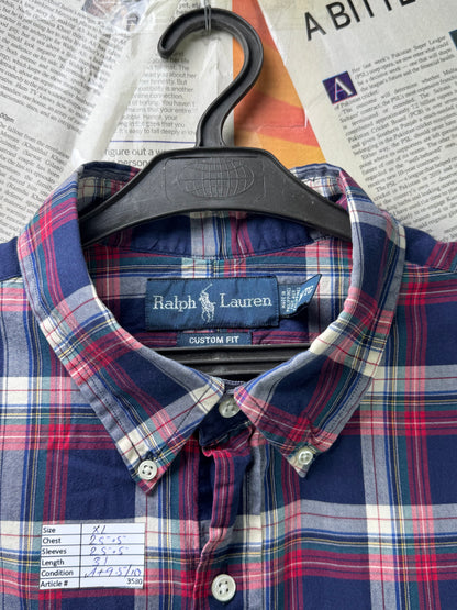 Ralph Lauren® XL | Chest 25.5" | Plaid Check | Oxford Shirt | Cotton | 3580