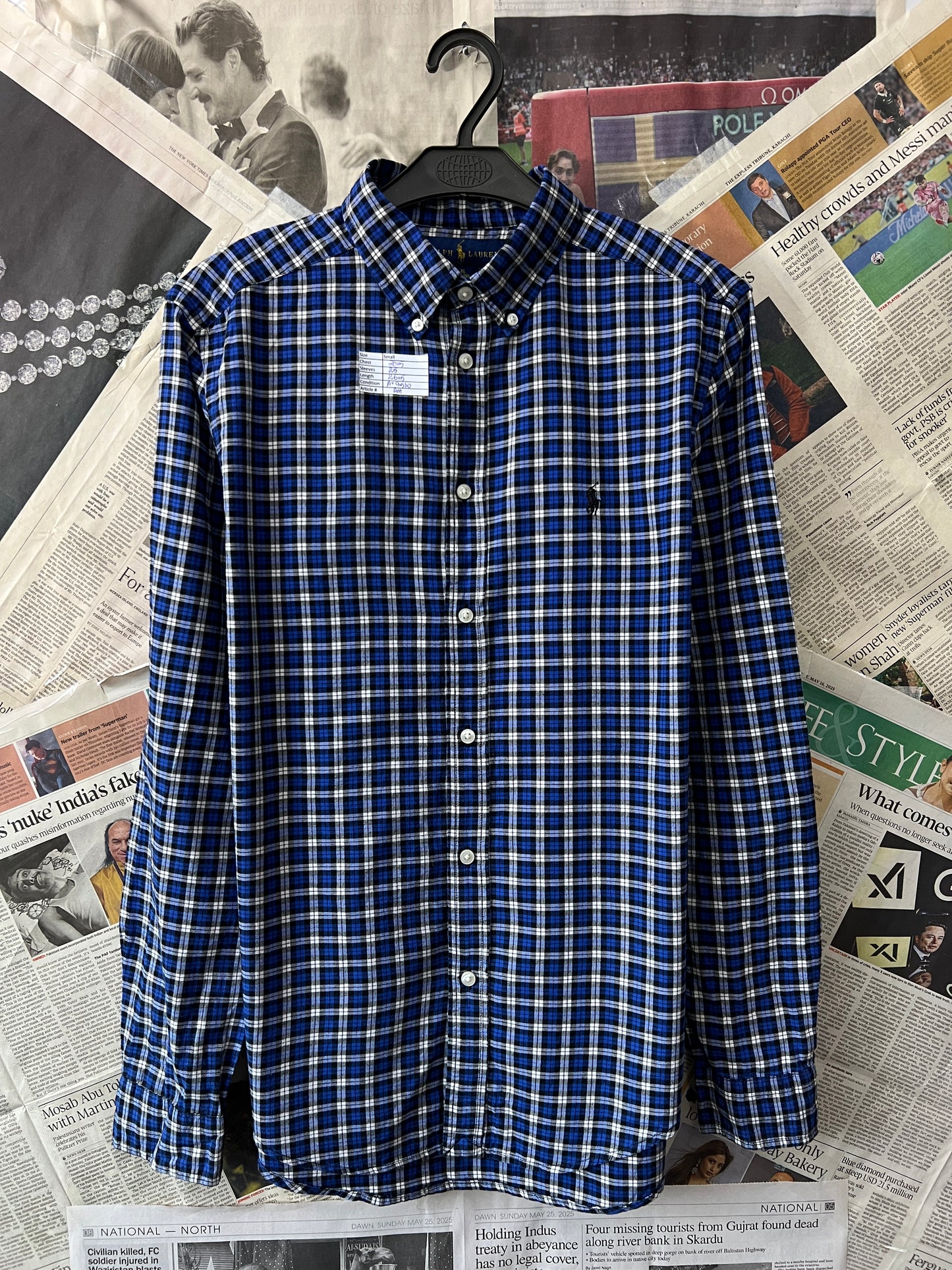 Ralph Lauren® Blue Check | Chest 20.5 | Kids | Shirt | Cotton
