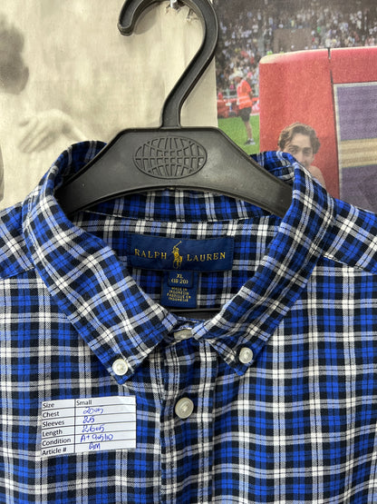 Ralph Lauren® Blue Check | Chest 20.5 | Kids | Shirt | Cotton