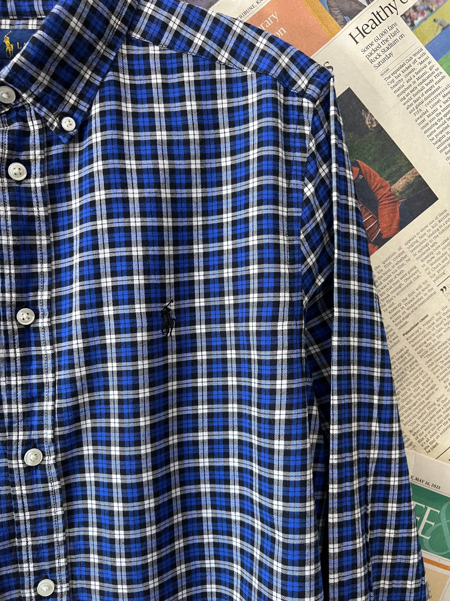 Ralph Lauren® Blue Check | Chest 20.5 | Kids | Shirt | Cotton