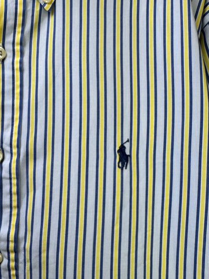 Ralph Lauren® Blue Yellow Striped | Chest: 26.5 | XXL | Shirt | Cotton | 3231