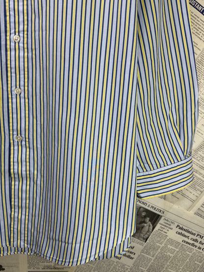 Ralph Lauren® Blue Yellow Striped | Chest: 26.5 | XXL | Shirt | Cotton | 3231