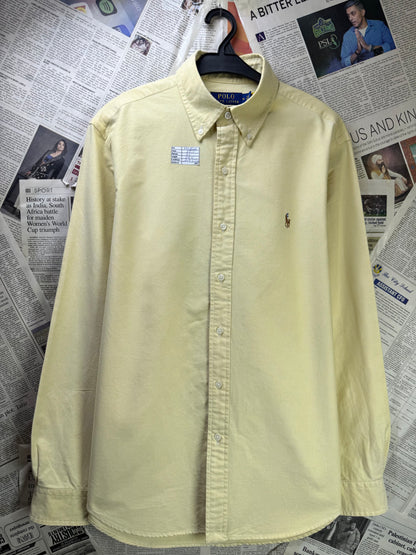 Ralph Lauren® Medium | Chest 22.5" | Canary Yellow | Oxford Shirt | Cotton | 3389
