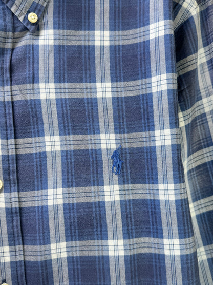 Ralph Lauren® Medium | Chest 21.5" | Blue Tartan check | Shirt | Cotton | 3205