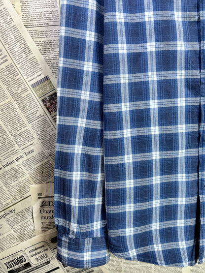 Ralph Lauren® Medium | Chest 21.5" | Blue Tartan check | Shirt | Cotton | 3205