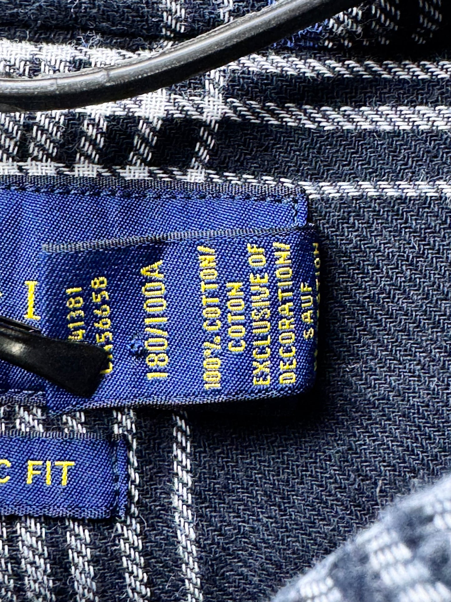 Ralph Lauren® Large | Chest 24.5 | Midnight Blue Plaid Check in Flannel Fabric | Shirt | Cotton | 3228