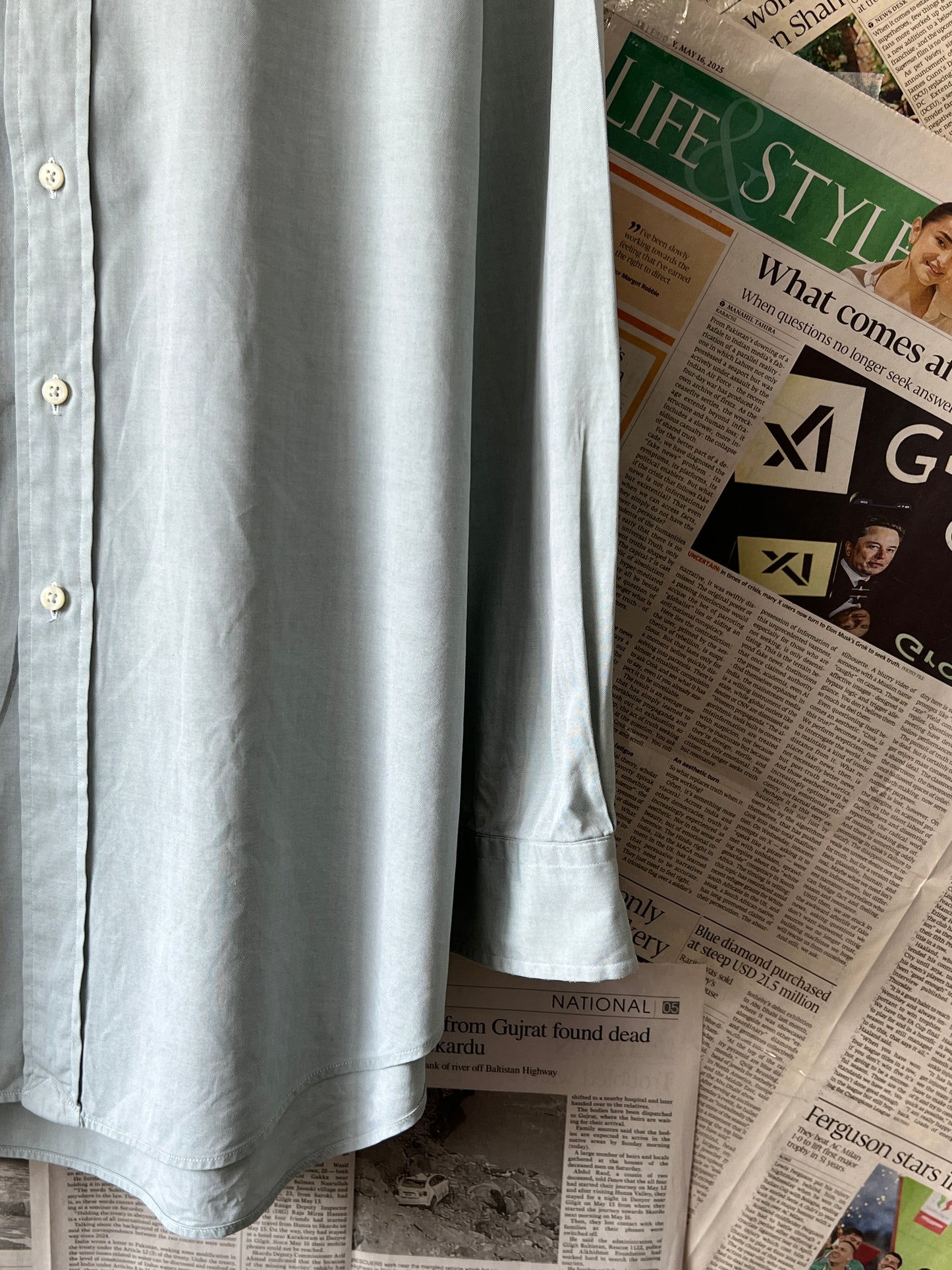 Ralph Lauren® XXL | Chest 28 | Cucumber | Shirt | Cotton