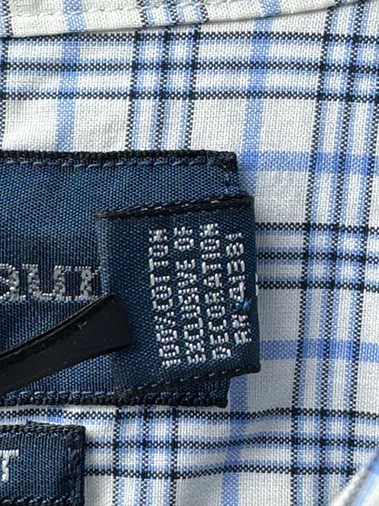 Ralph Lauren® XL | Chest 25" | Blue & White Tattersall check | Shirt | Cotton | 3207