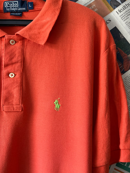 Ralph Lauren® Medium | Chest 21.5 | Burnt Orange | Polo | Cotton