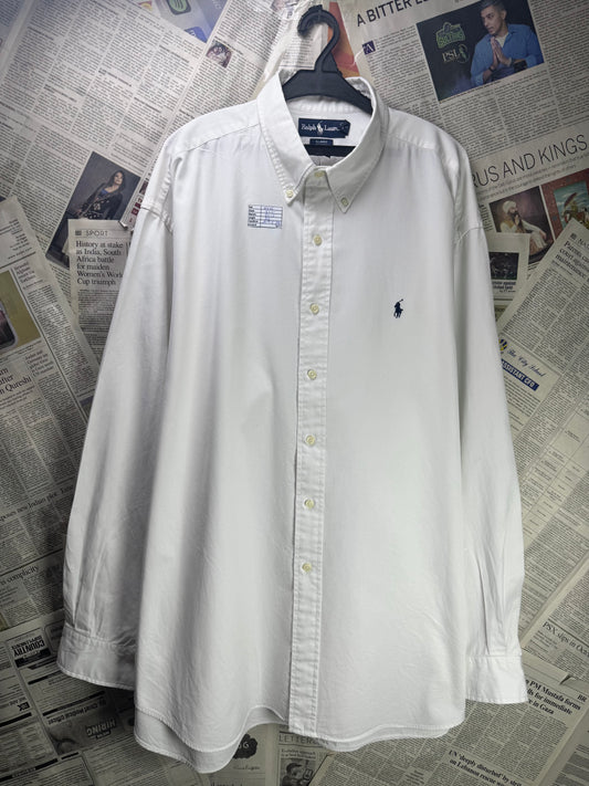 Ralph Lauren® XXXL | Chest 31.5" | White | Oxford Shirt | Cotton | 3213