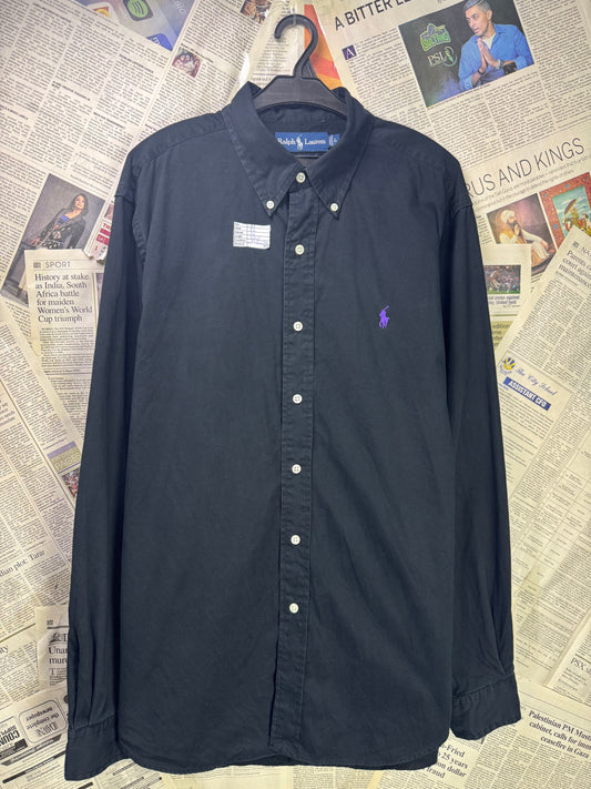 Ralph Lauren® XL | Chest 26" | Black | Shirt | Cotton | 3230