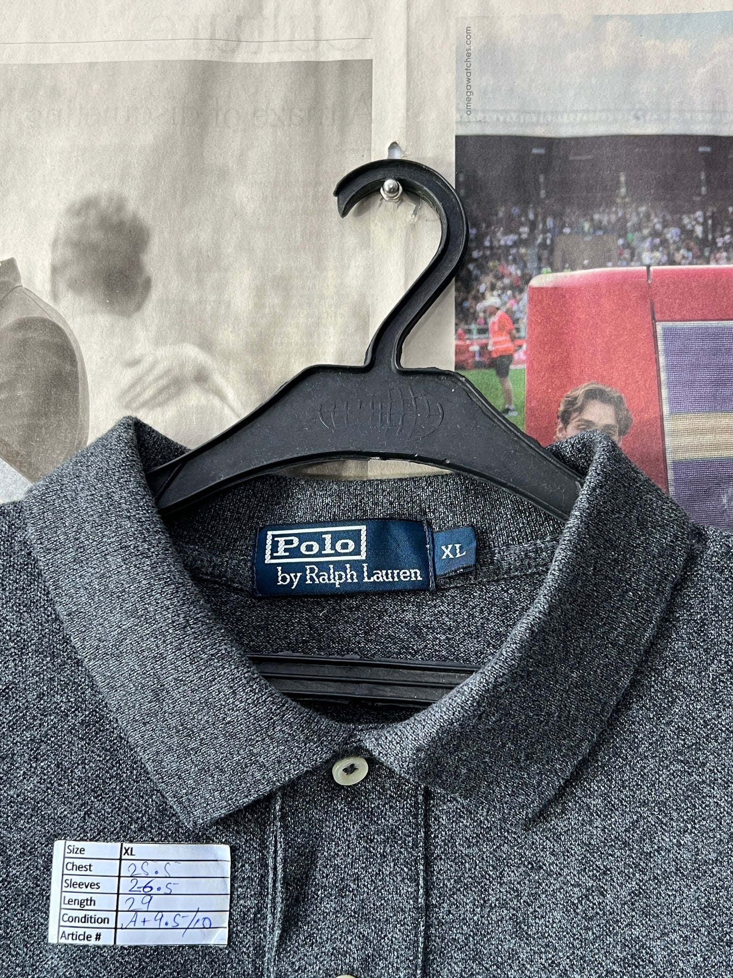 Ralph Lauren® XL | Chest 25.5 | Charcoal | Polo | Cotton