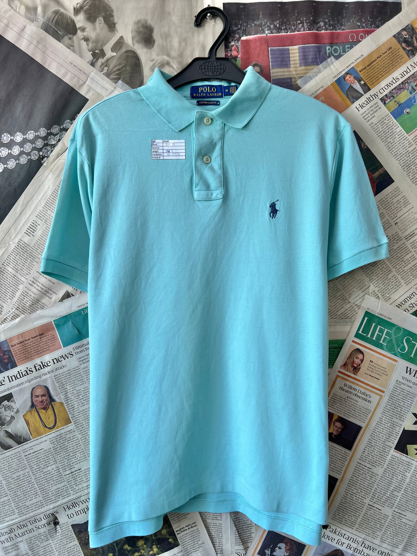 Ralph Lauren® Small | Chest 20.75 | Cyan | Polo | Cotton