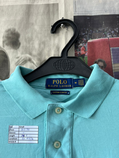 Ralph Lauren® Small | Chest 20.75 | Cyan | Polo | Cotton